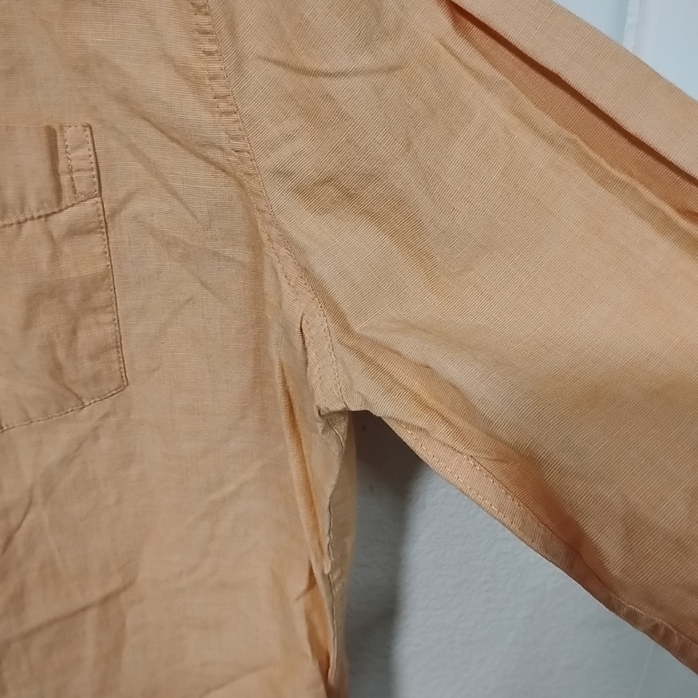 Hollister Orange Small Button Down Shirt Casual Business Vintage Y2k - Picture 6 of 12